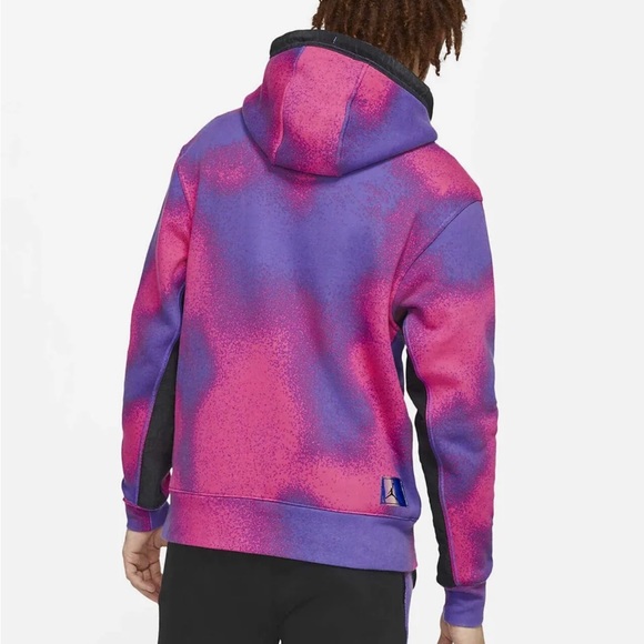 NWT Mens Nike Air Jordan PSG Tie-Dye Pullover Hoodie Size 2XL CK9649-510 Warm - Picture 4 of 16